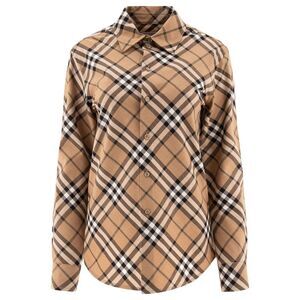 Burberry Women Wool Blend Shirt With Check Motif